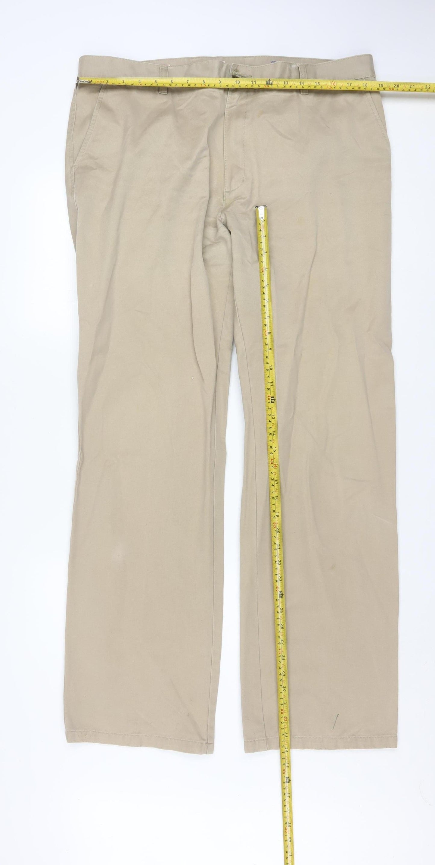 U.S. Polo Assn. Men’s Beige Chino Trousers 44in Waist Cotton