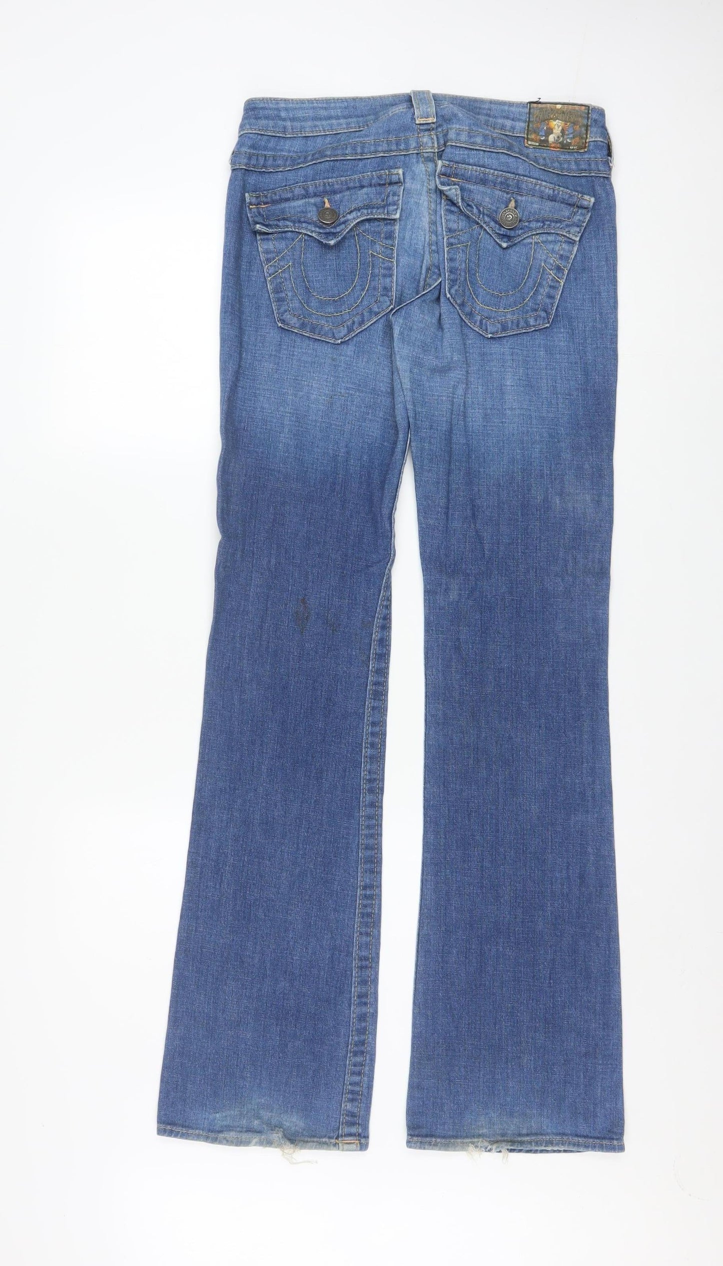 True Religion Women's Blue Bootcut Jeans Size 10 Cotton Denim