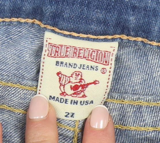 True Religion Women's Blue Bootcut Jeans Size 10 Cotton Denim