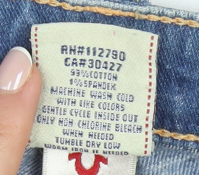 True Religion Women's Blue Bootcut Jeans Size 10 Cotton Denim
