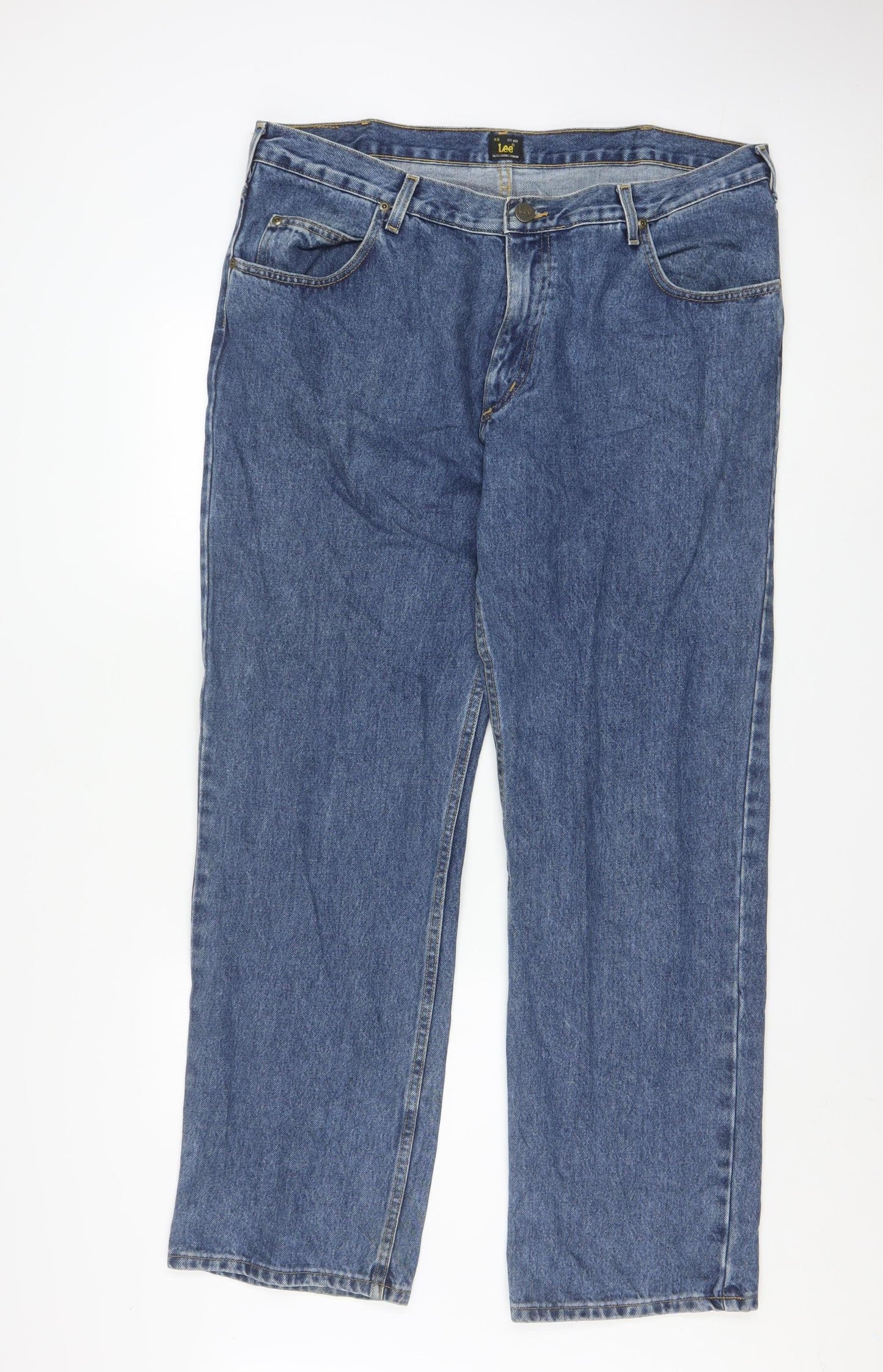 Lee Men's Blue Brooklyn Comfort Straight Jeans W40 L32