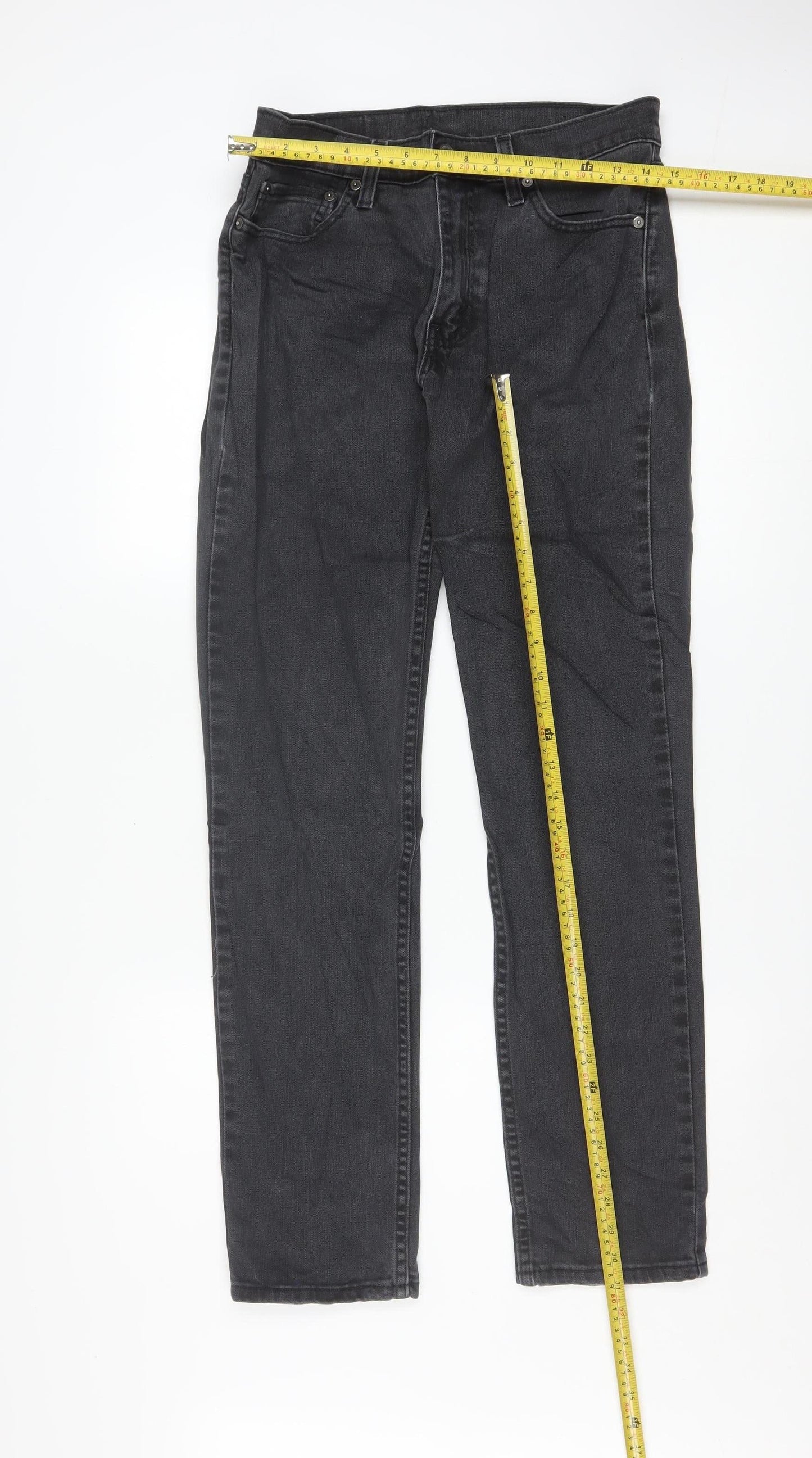Levi's 511 Men's Black Slim Fit Denim Jeans 32W 32L Straight Leg