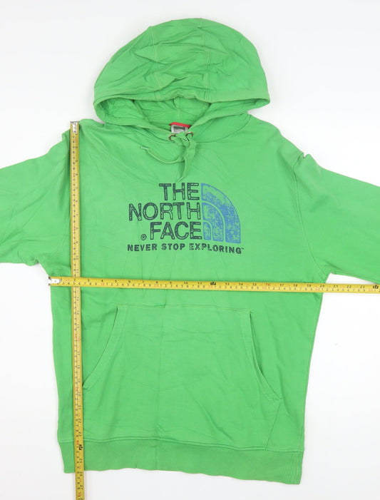 The North Face Men's Green Pullover Hoodie M Graphic Outdoor