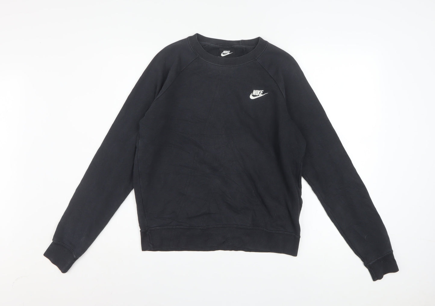 Nike Men's Black S Pullover Sweatshirt Crew Neck Logo Jumper