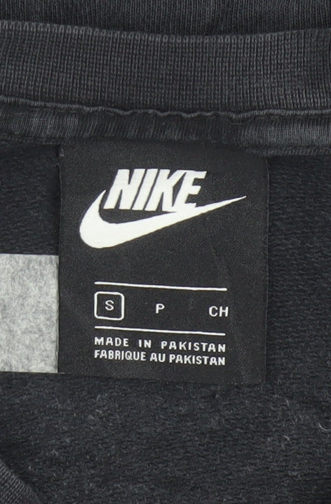 Nike Men's Black S Pullover Sweatshirt Crew Neck Logo Jumper