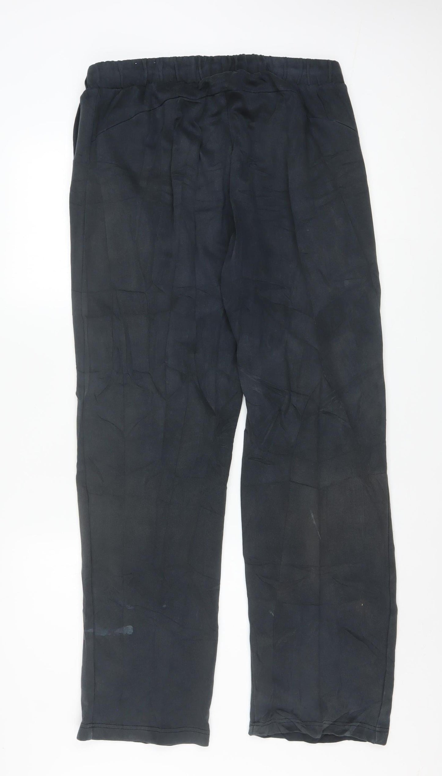 Puma Men's Black Track Pants L Regular Fit Cotton Blend