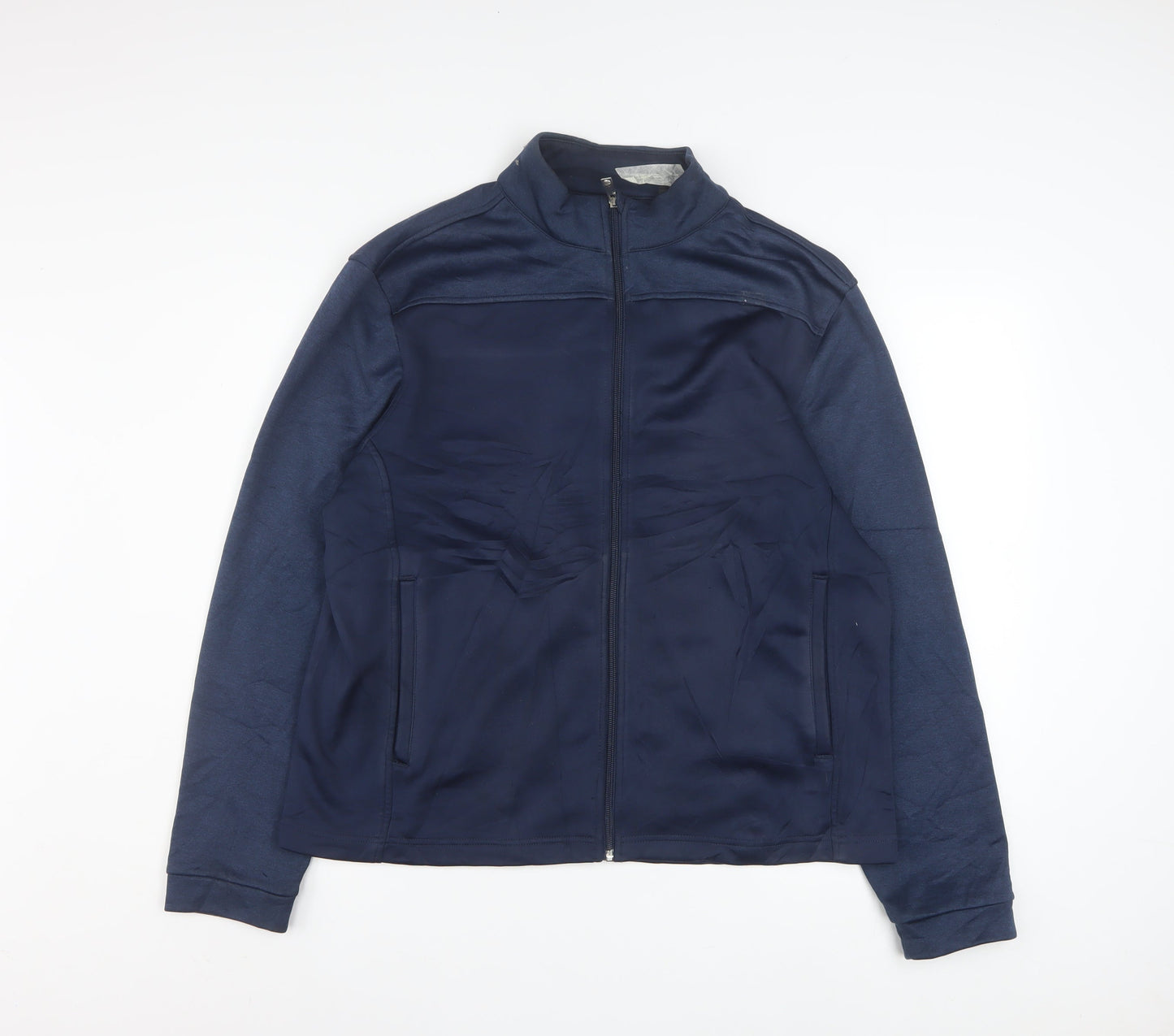 Greg Norman Men's Blue M Track Jacket Full Zip Polyester Activewear