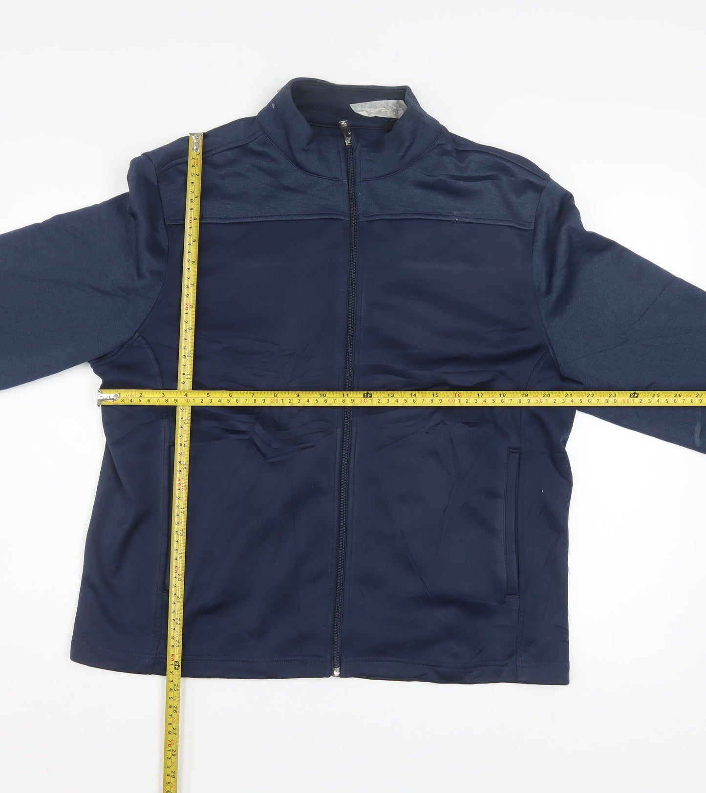 Greg Norman Men's Blue M Track Jacket Full Zip Polyester Activewear