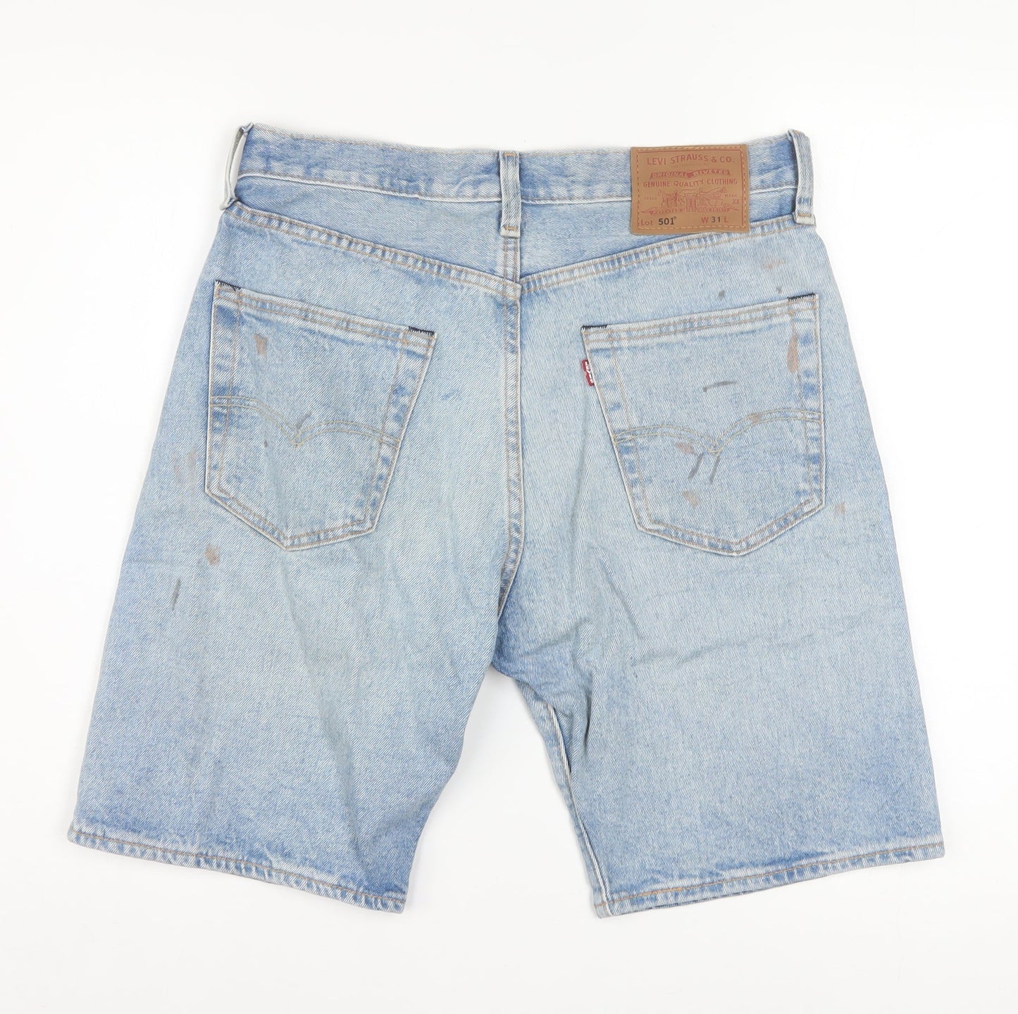 Levi's Men's Blue Light Wash Denim 501 Shorts W31 Retro Casual