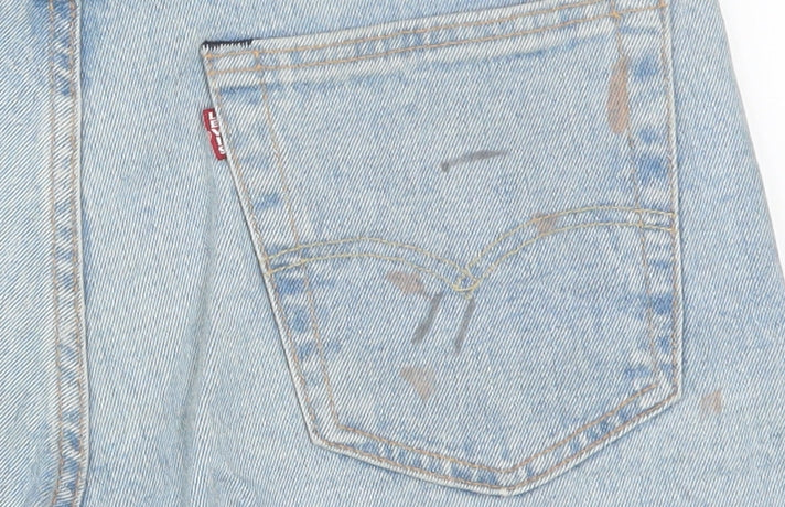 Levi's Men's Blue Light Wash Denim 501 Shorts W31 Retro Casual