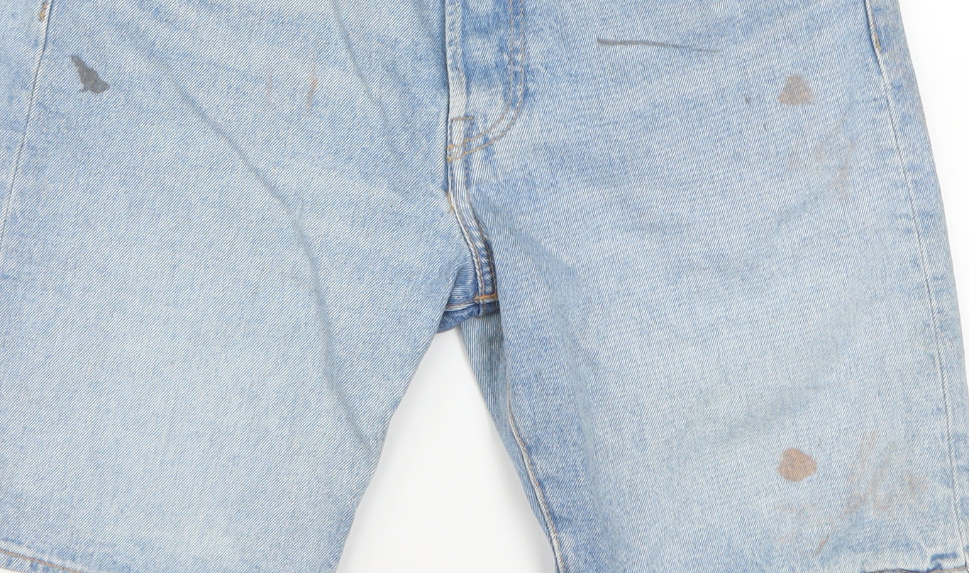 Levi's Men's Blue Light Wash Denim 501 Shorts W31 Retro Casual