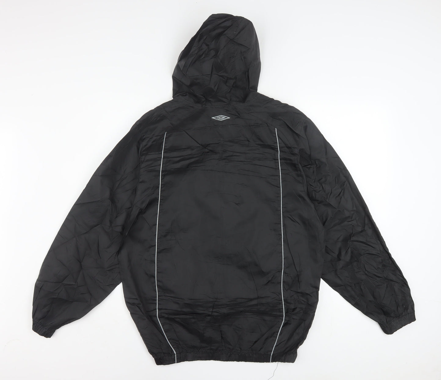 Umbro Mens Black S Lightweight Hooded Windbreaker Jacket