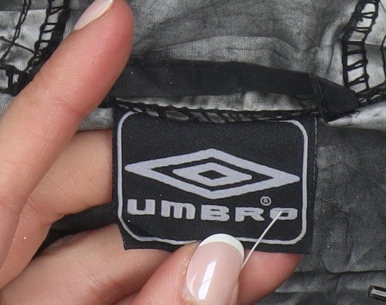 Umbro Mens Black S Lightweight Hooded Windbreaker Jacket
