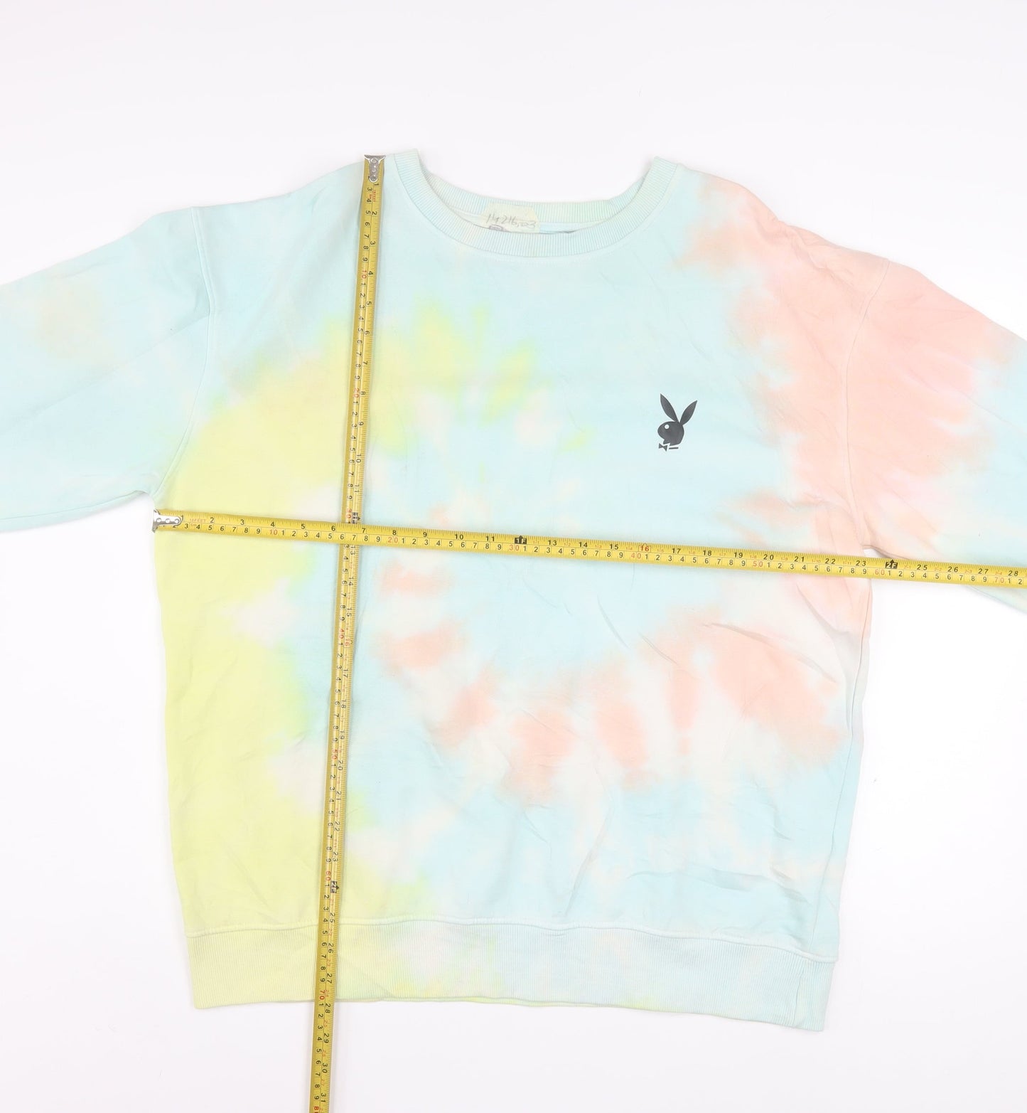 Playboy x Missguided Women's Multicoloured Tie-Dye Pullover Sweatshirt Size S
