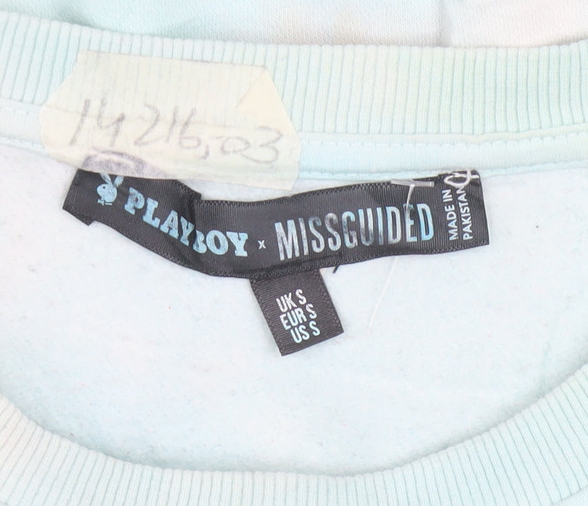 Playboy x Missguided Women's Multicoloured Tie-Dye Pullover Sweatshirt Size S