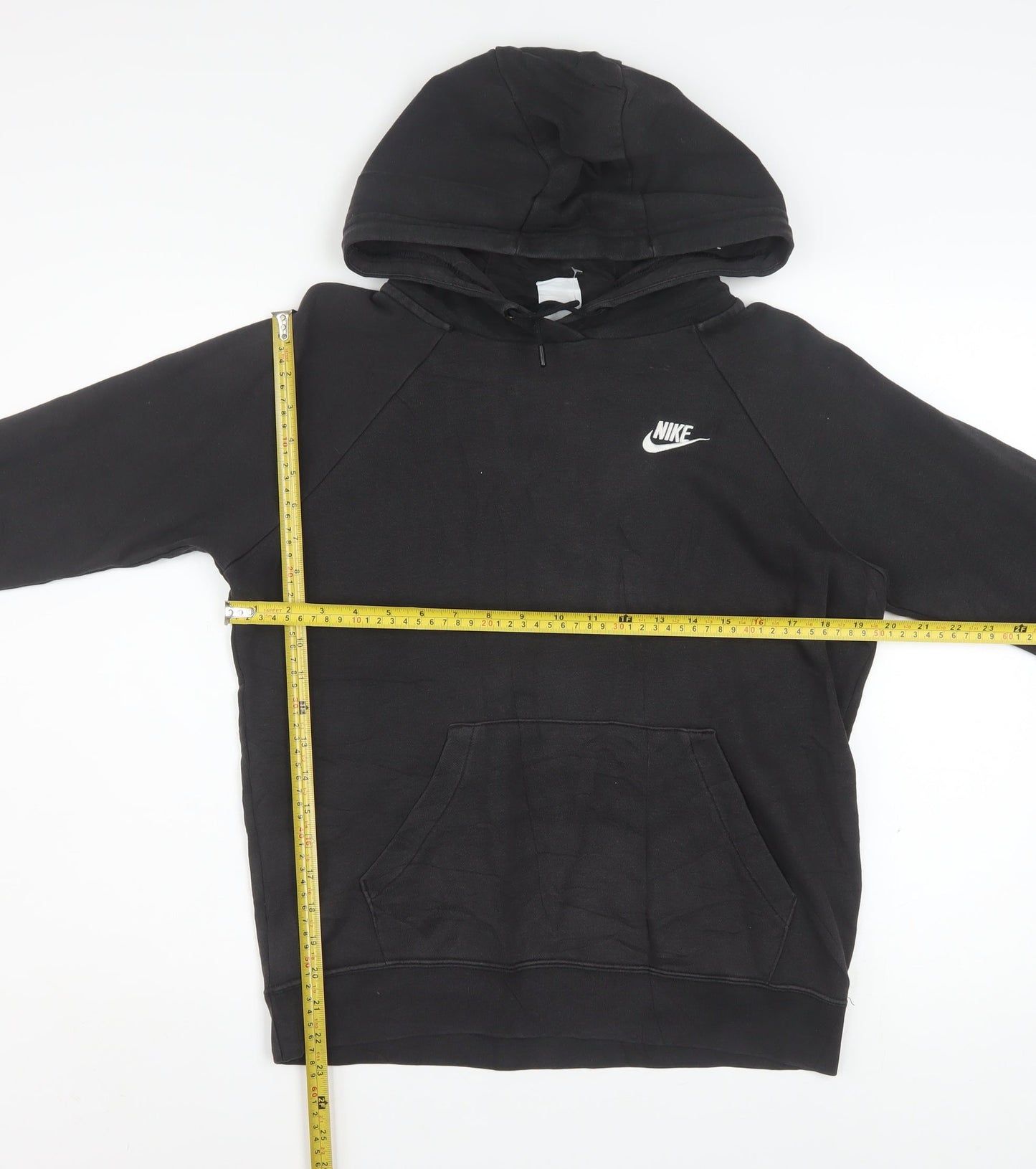 Nike Men's Black Pullover Hoodie Small Fleece Logo Sweatshirt