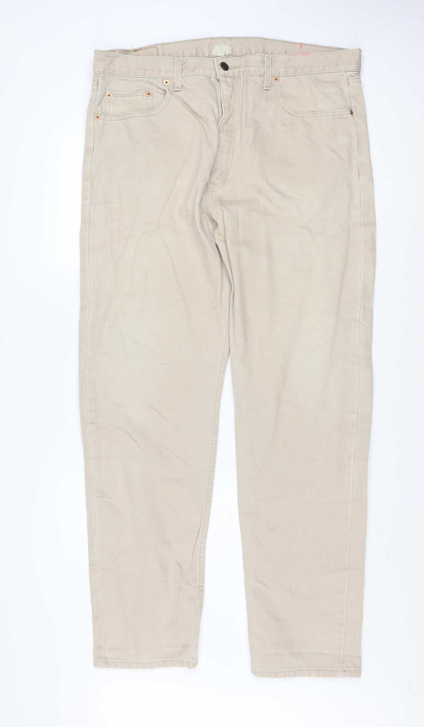 Levi’s Men Beige Straight Regular Fit Jeans W40 L40