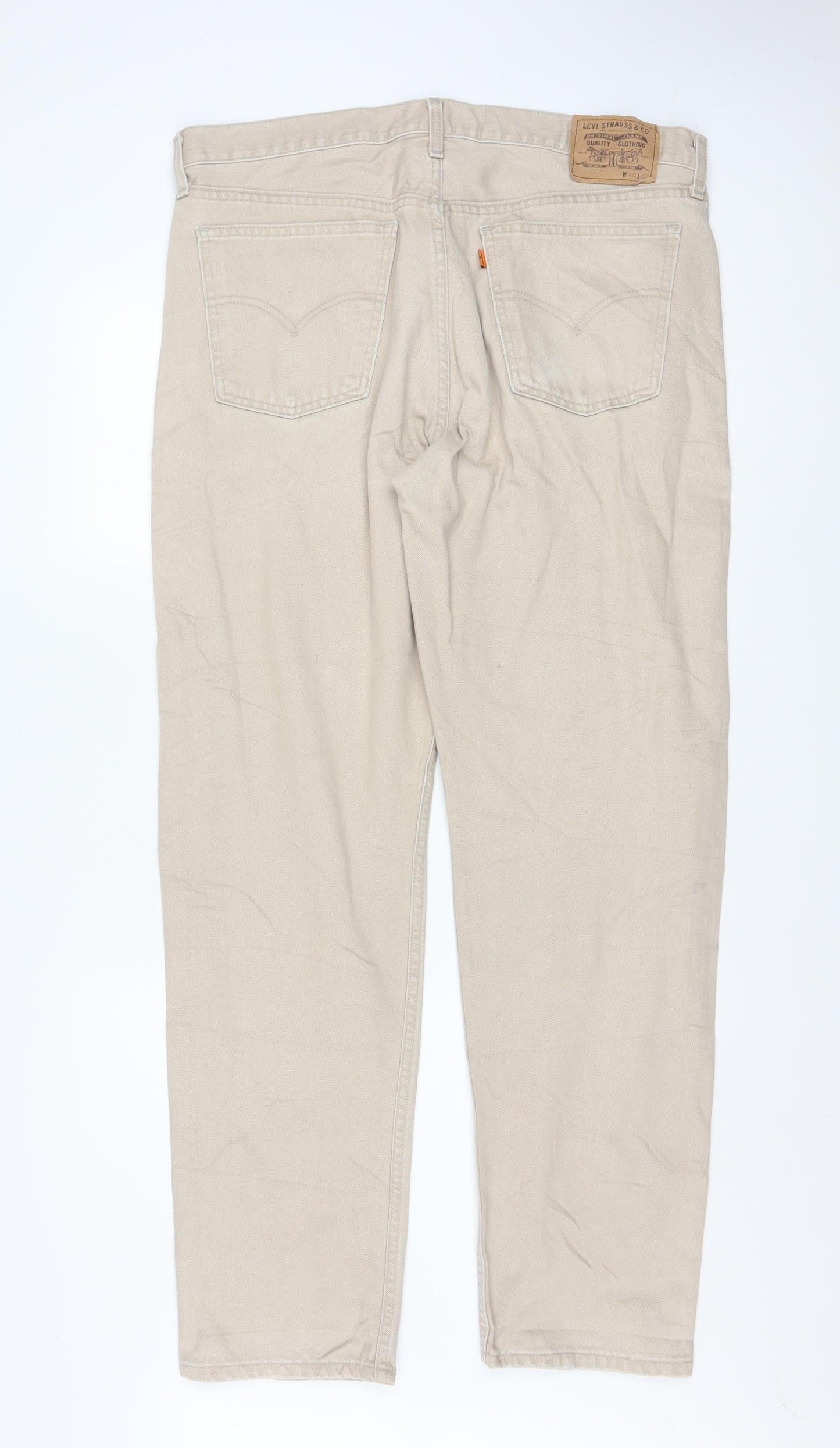 Levi’s Men Beige Straight Regular Fit Jeans W40 L40