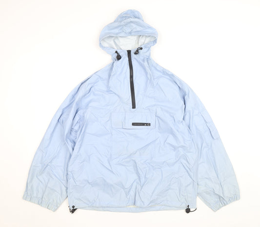 Trespass Women's Blue Hooded Anorak Jacket Medium Lightweight Waterproof