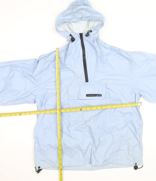 Trespass Women's Blue Hooded Anorak Jacket Medium Lightweight Waterproof