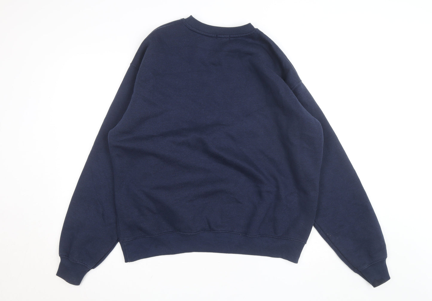 Stradivarius Women Navy Blue Paris Pullover Sweatshirt Size 8