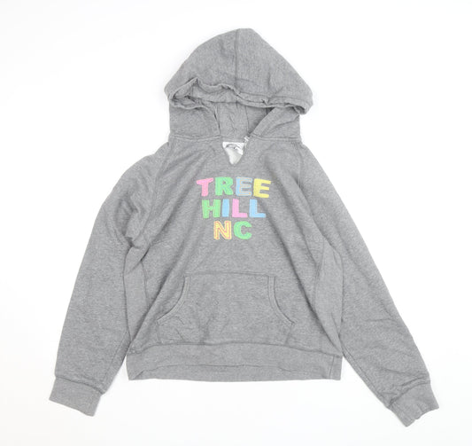 Genuine Pigment Dyed Women's Grey Hoodie XL Tree Hill NC Graphic Pullover