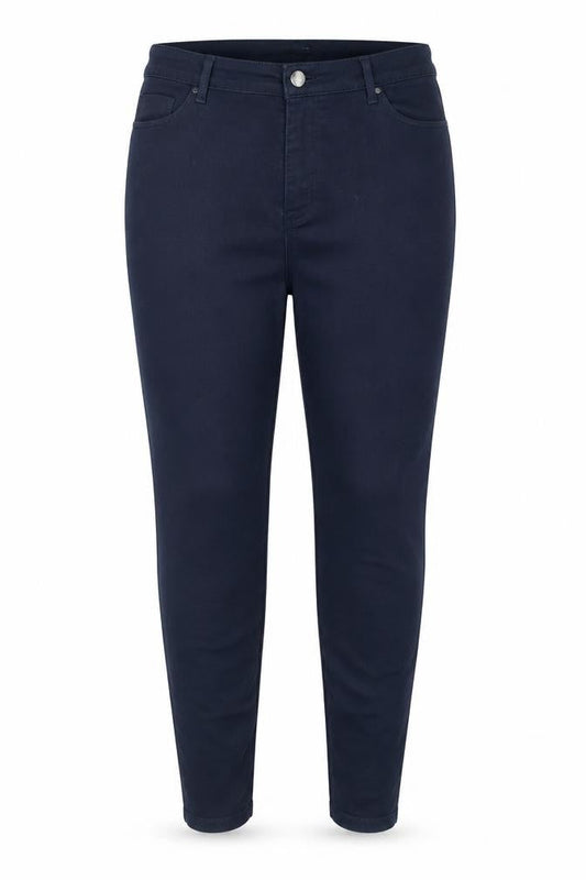 Front view of Dunnes Women's Blue Skinny Jegging Style Trousers, size 16