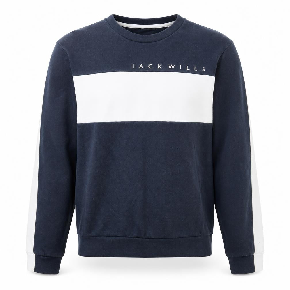 Jack Wills Men’s Blue & White Crew Neck Sweatshirt Size L
