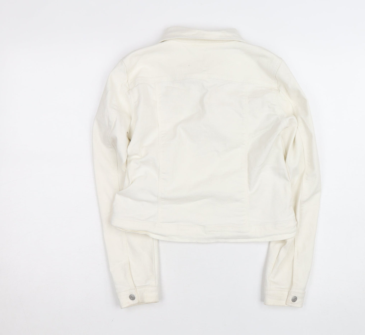 Name It Girls Ivory Denim Button Jacket 12 Years Twill Cotton Blend