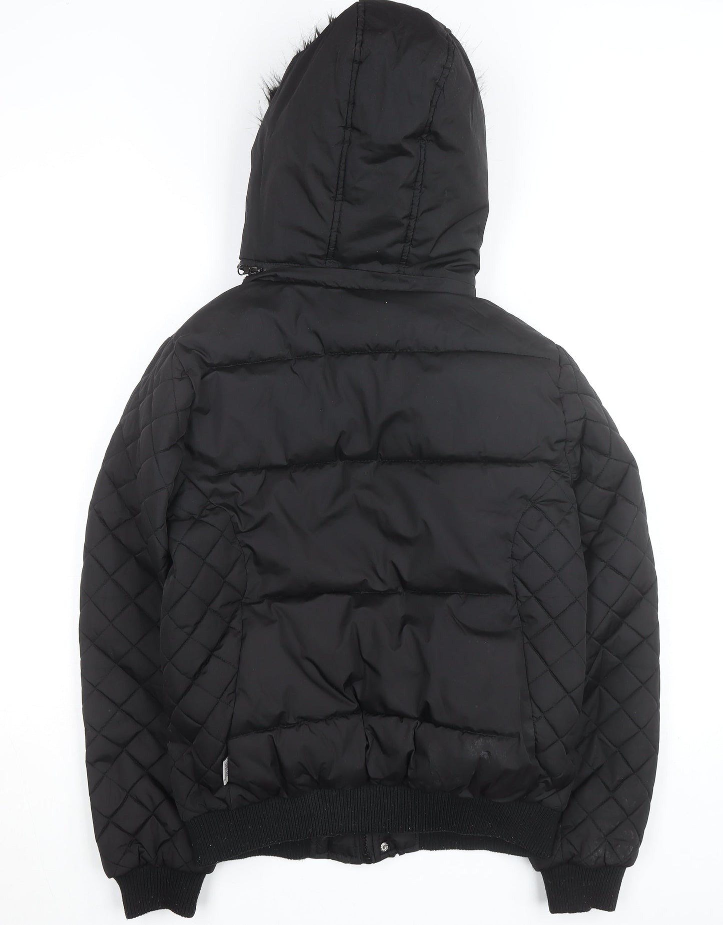 Everlast Women’s Black Size 8 Puffer Jacket Hooded Quilted Winter Coat