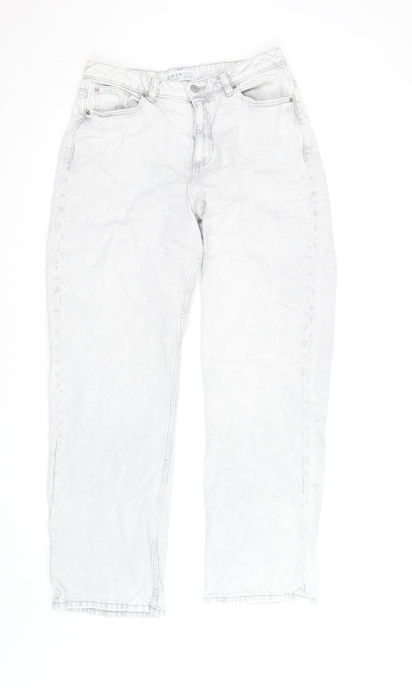 Denim Co. Women’s Grey High Rise Mom Jeans Size 12 Regular