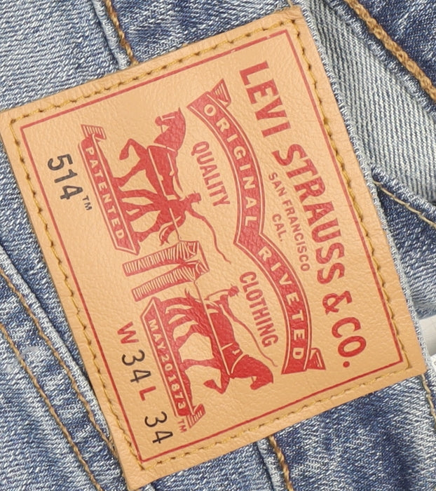 Levi's 514 Men's Blue Straight Leg Jeans W34 L34 Regular Fit