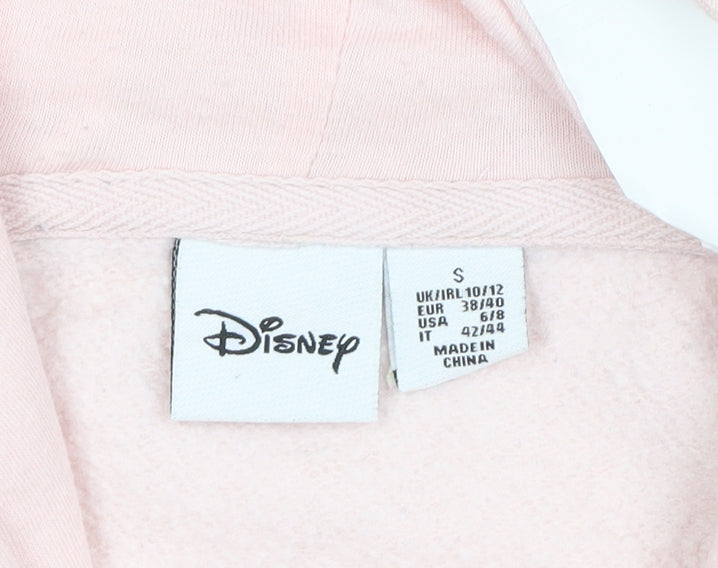 Disney Women Pink Minnie Mouse Pullover Hoodie Size M 10-12