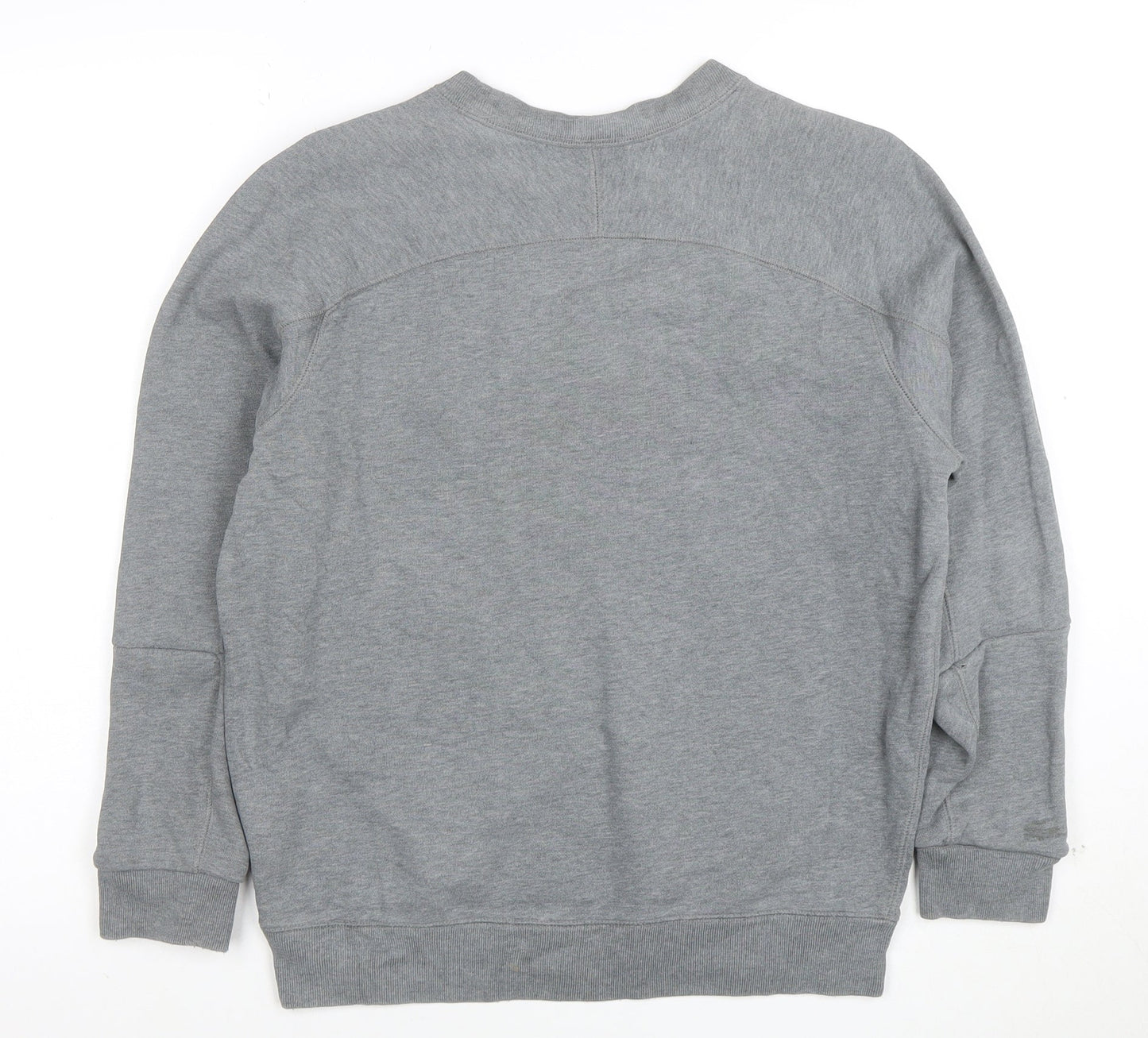 Lacoste Women's Grey Cotton Crew Neck Pullover Sweatshirt Size S
