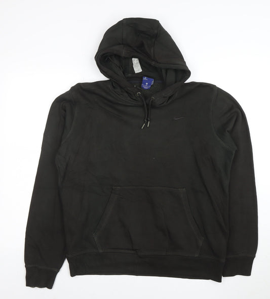 Nike Men’s Black Pullover Hoodie Size M Fleece Regular Fit