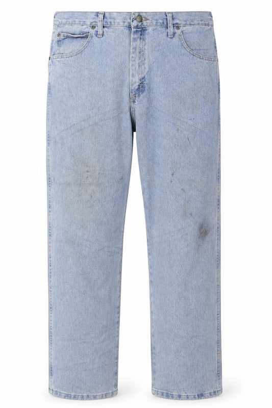 Wrangler Men Blue Light Wash Regular Fit Straight Jeans 40x30