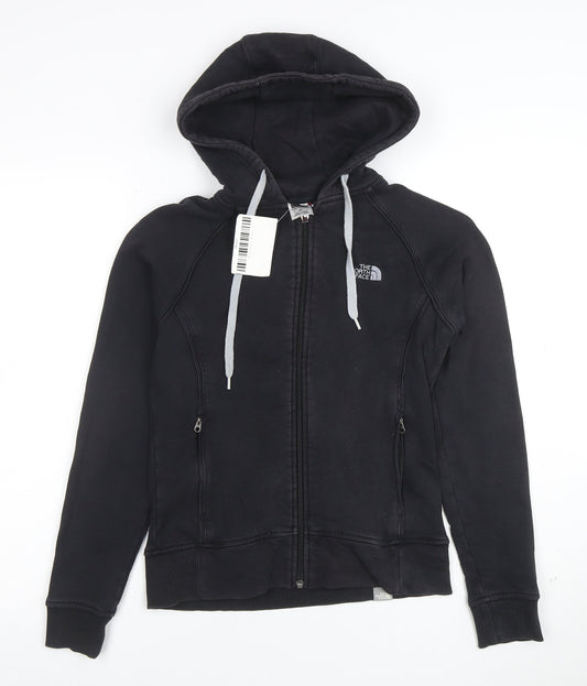 The North Face Women's Black Full Zip Hoodie Size S 100% Cotton