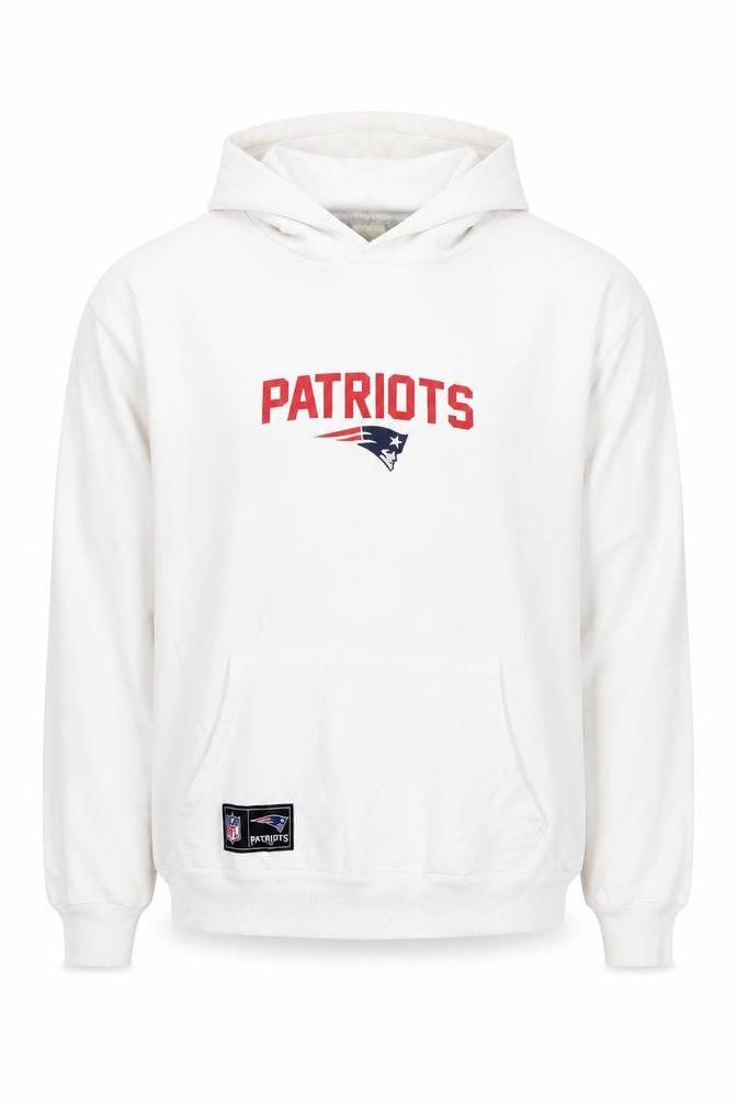 Primark NFL Patriots Men's White Pullover Hoodie Size S Regular Fit