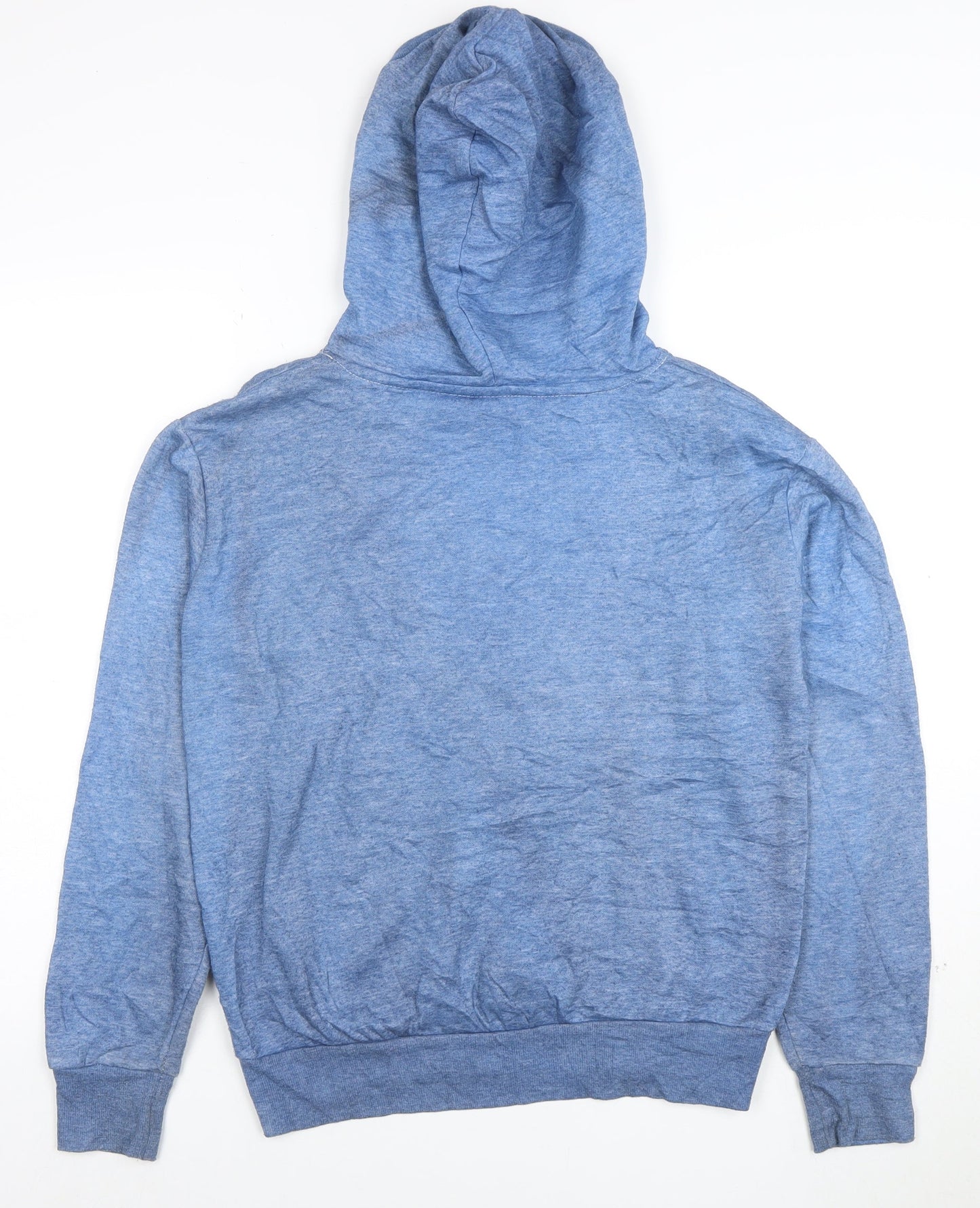 Disney Women Blue Mickey Mouse Pullover Hoodie 2XS Cotton Blend