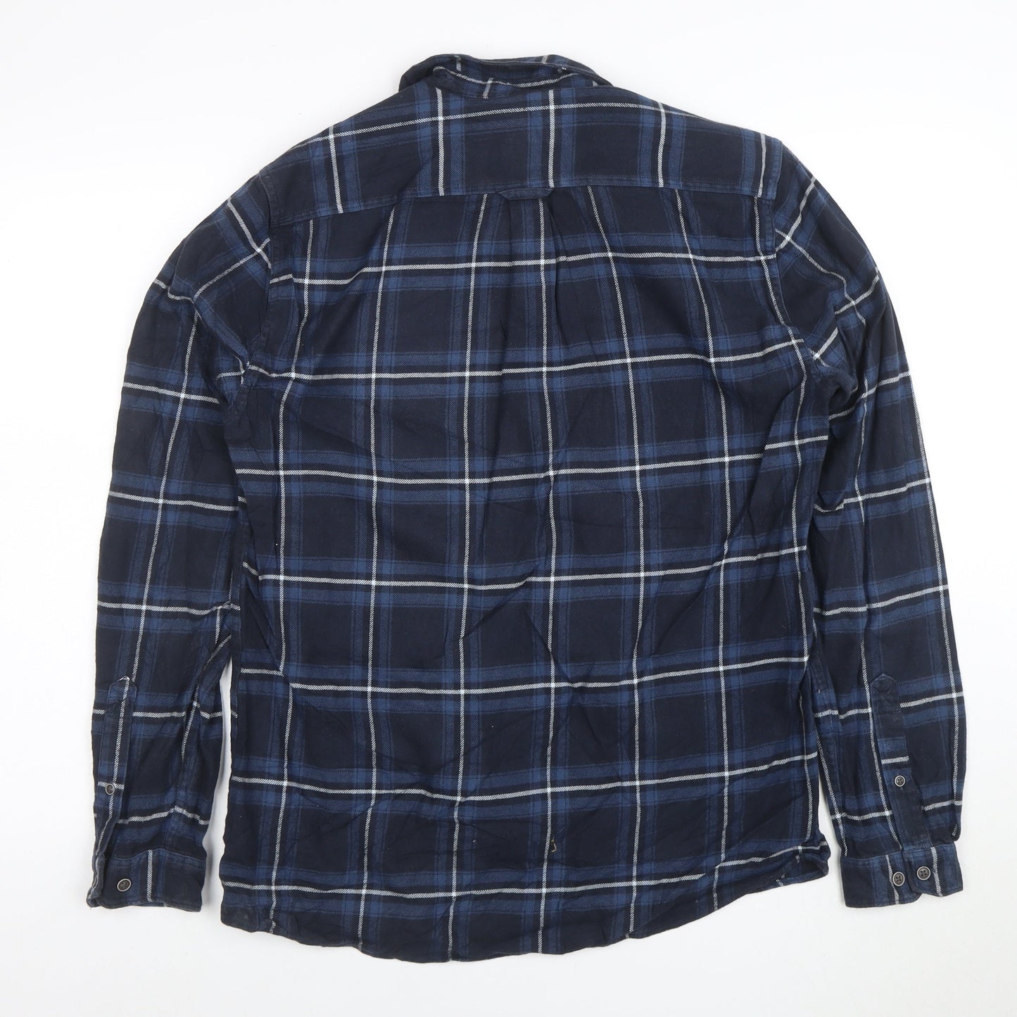 Barbour International Men's Blue Check Tailored Long Sleeve Cotton Shirt M