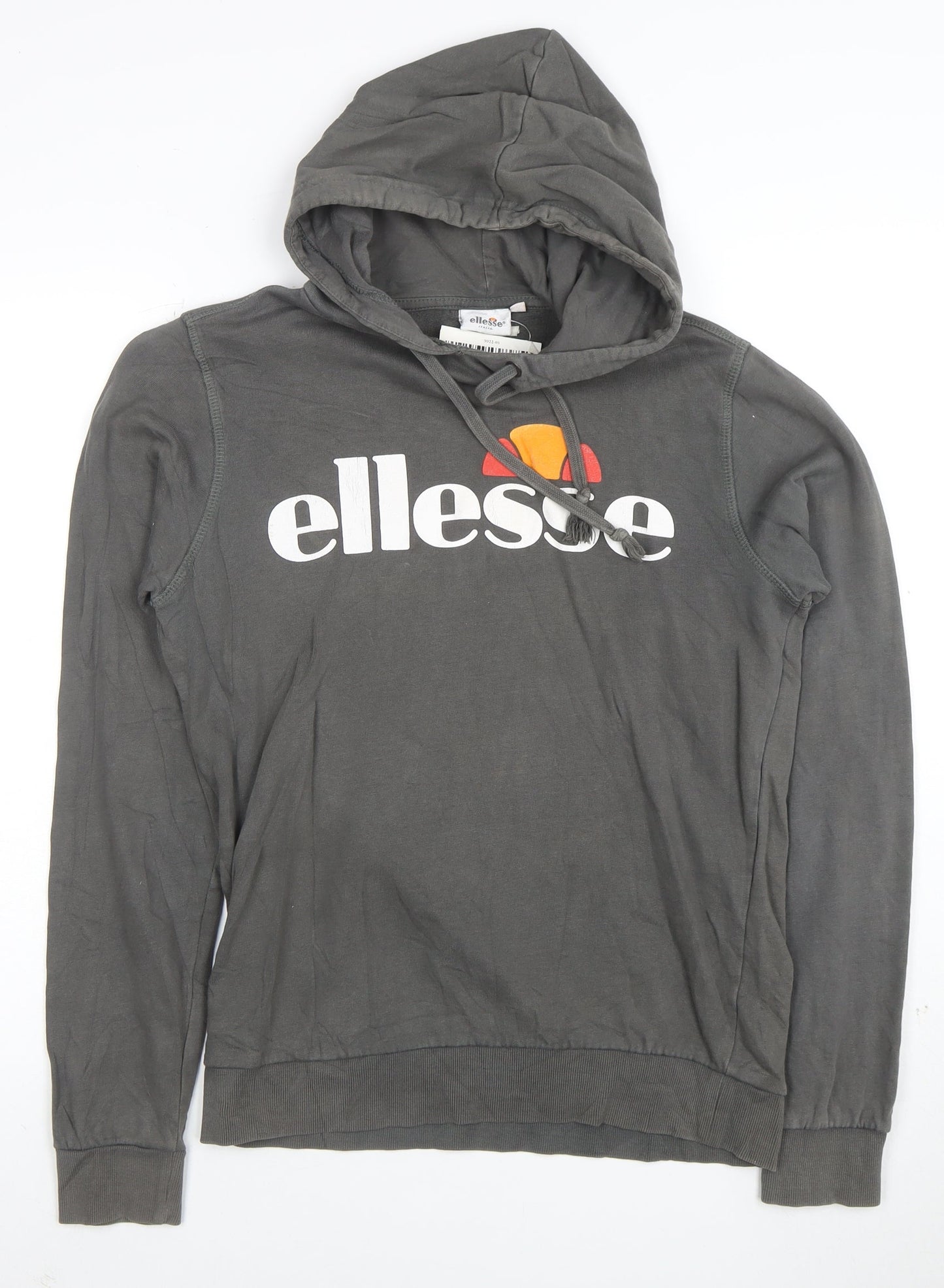 Ellesse Mens Grey Small Pullover Hoodie 100% Cotton Casual Logo Style