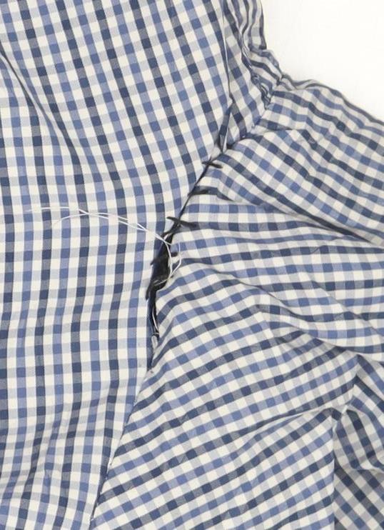 Scotch & Soda Men's Blue Check Cotton Bomber Jacket XL
