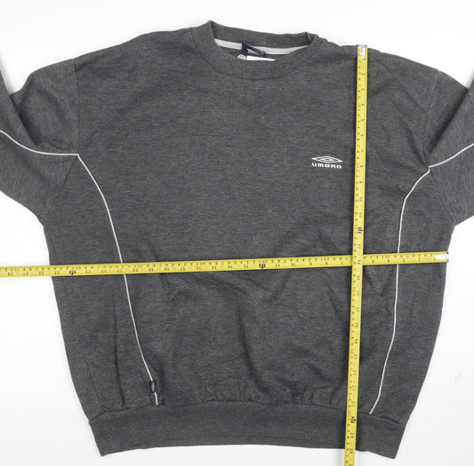 Umbro Mens Grey XL Crew Neck Pullover Sweatshirt