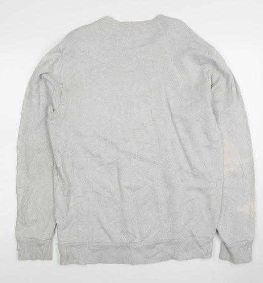 Reebok Men's Grey Crew Neck Pullover Sweatshirt Size L