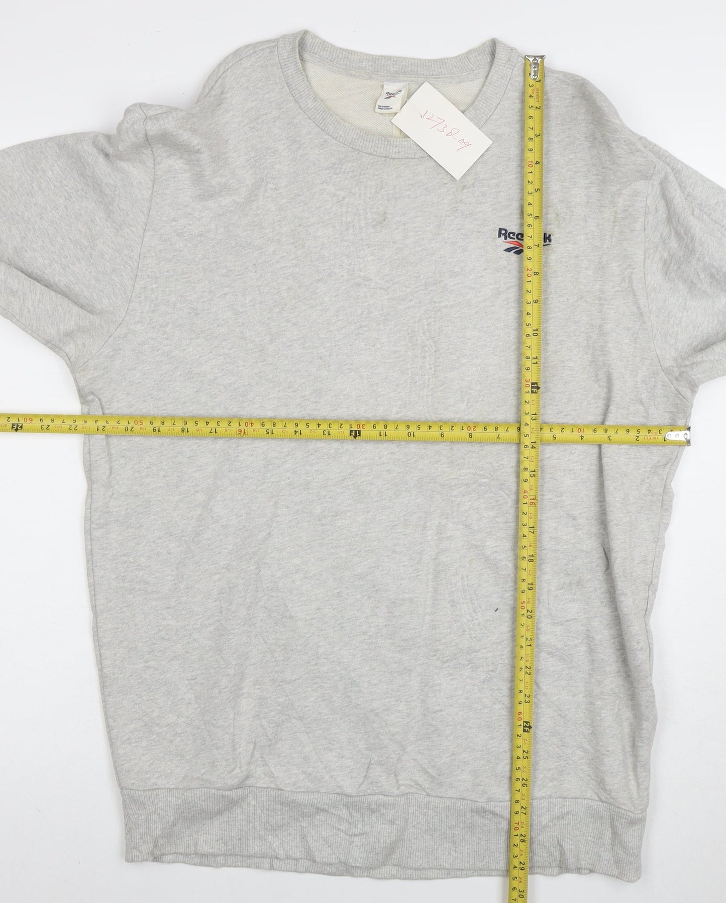 Reebok Men's Grey Crew Neck Pullover Sweatshirt Size L