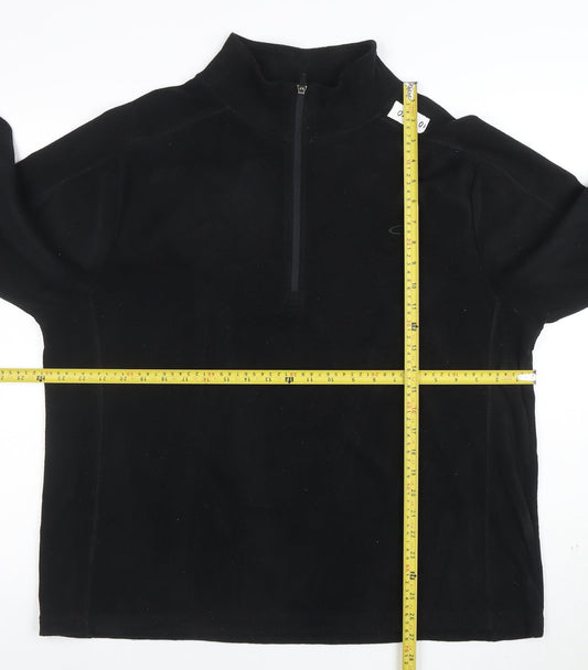 Champion Men’s Black Fleece 1/4 Zip Pullover Sweatshirt Size L