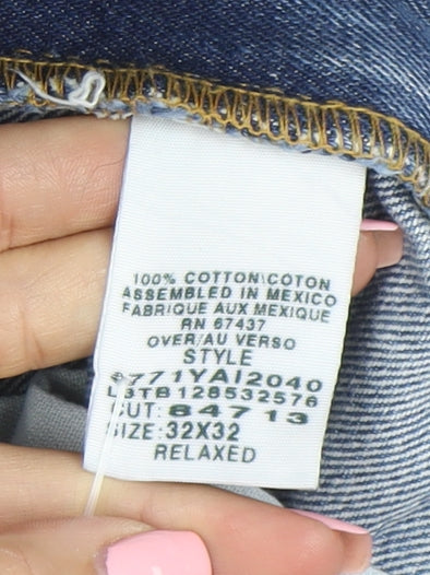 Ralph Lauren Polo Jeans Company Men's Blue 32x32 Relaxed Fit Denim Jeans