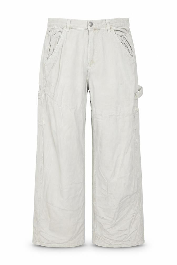 Garage Womens Beige Cargo Trousers Size 6 Cotton Straight Leg