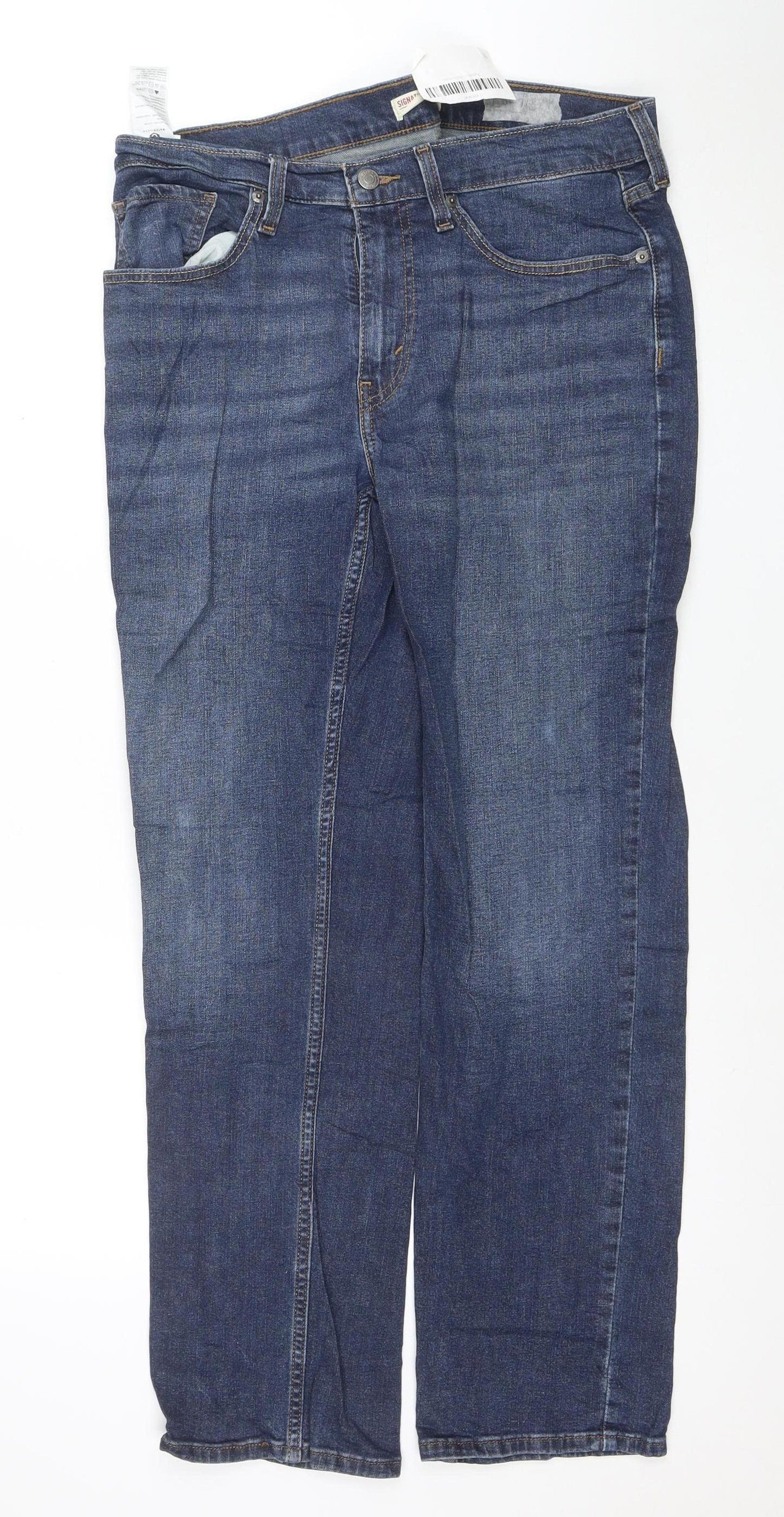 Levi Strauss Men's Blue Straight Fit Denim Jeans W32 L30