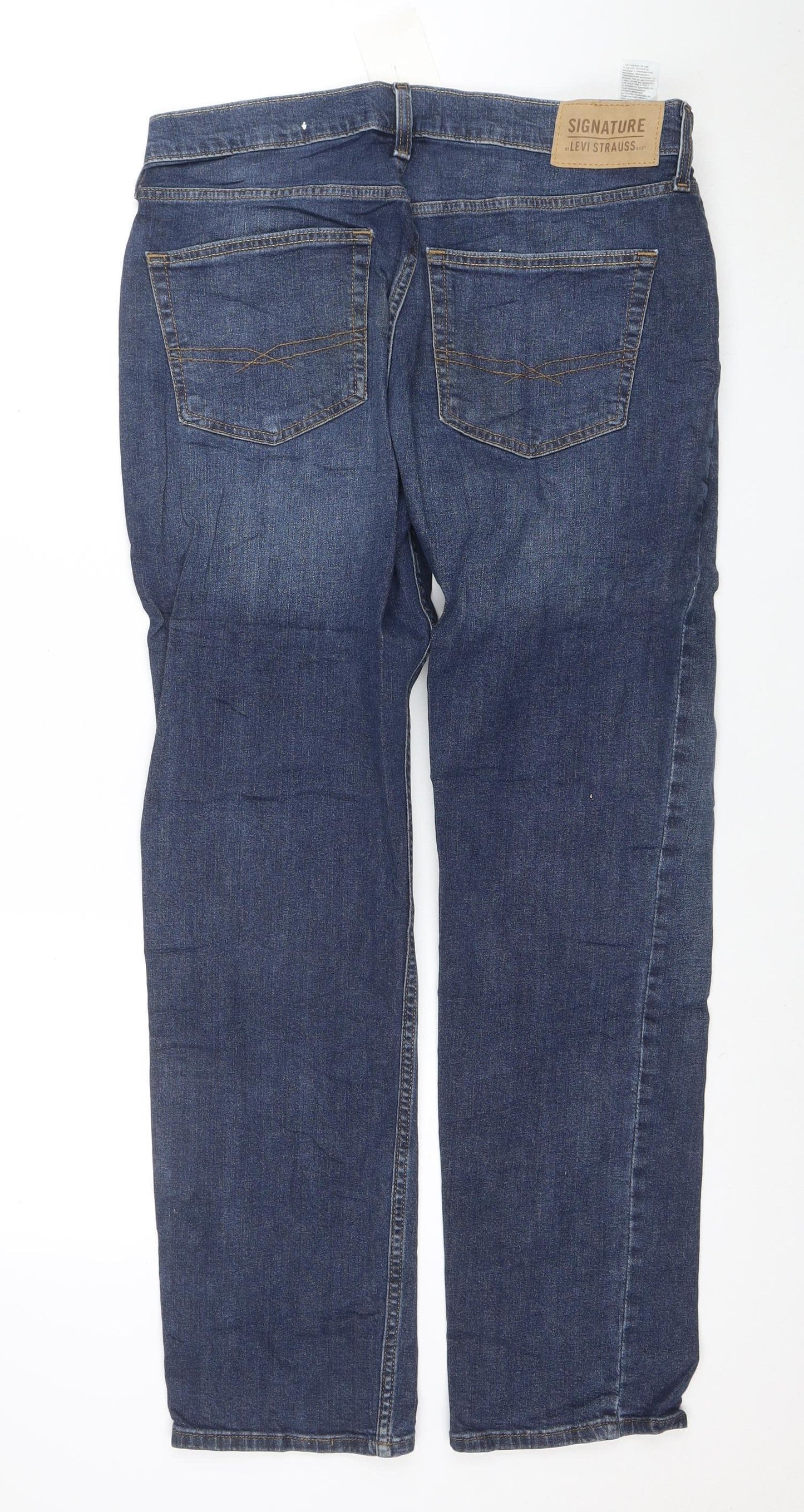 Levi Strauss Men's Blue Straight Fit Denim Jeans W32 L30